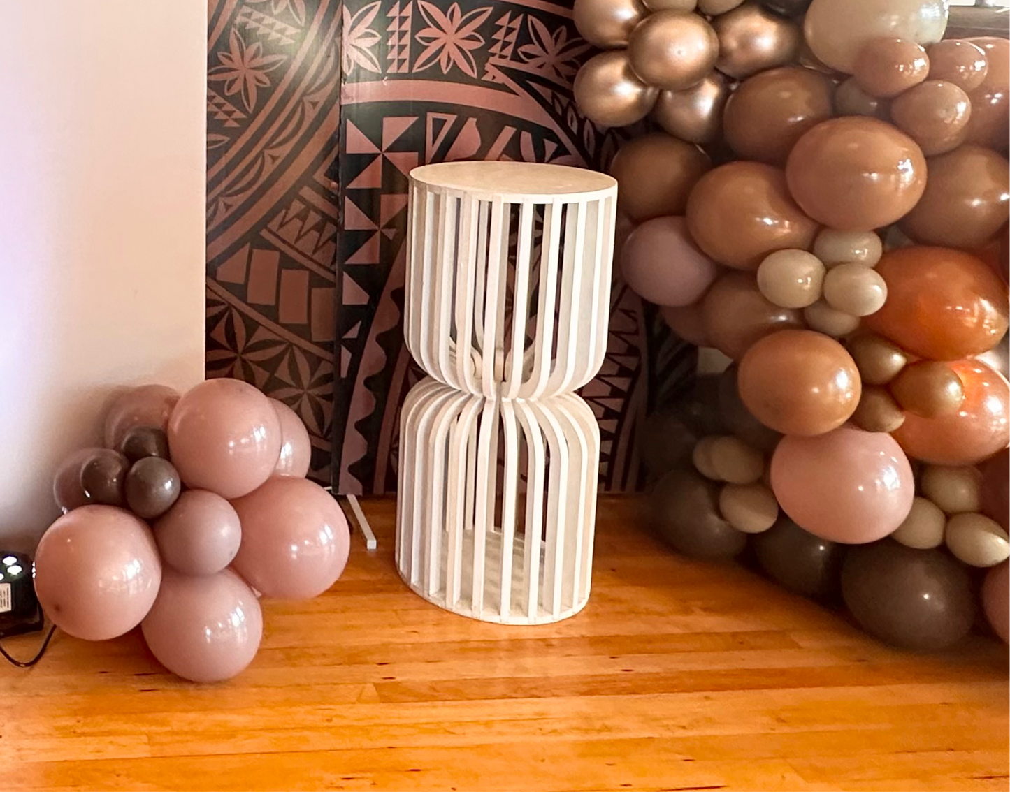 Wooden Curved Cake Plinth
